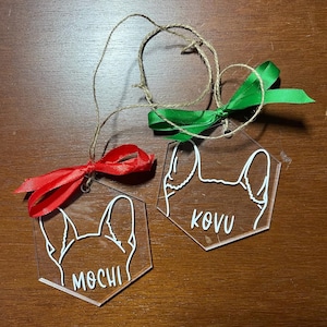 Personalized Pet Acrylic Ornament, Custom Dog Gift, Pet Memorial ...