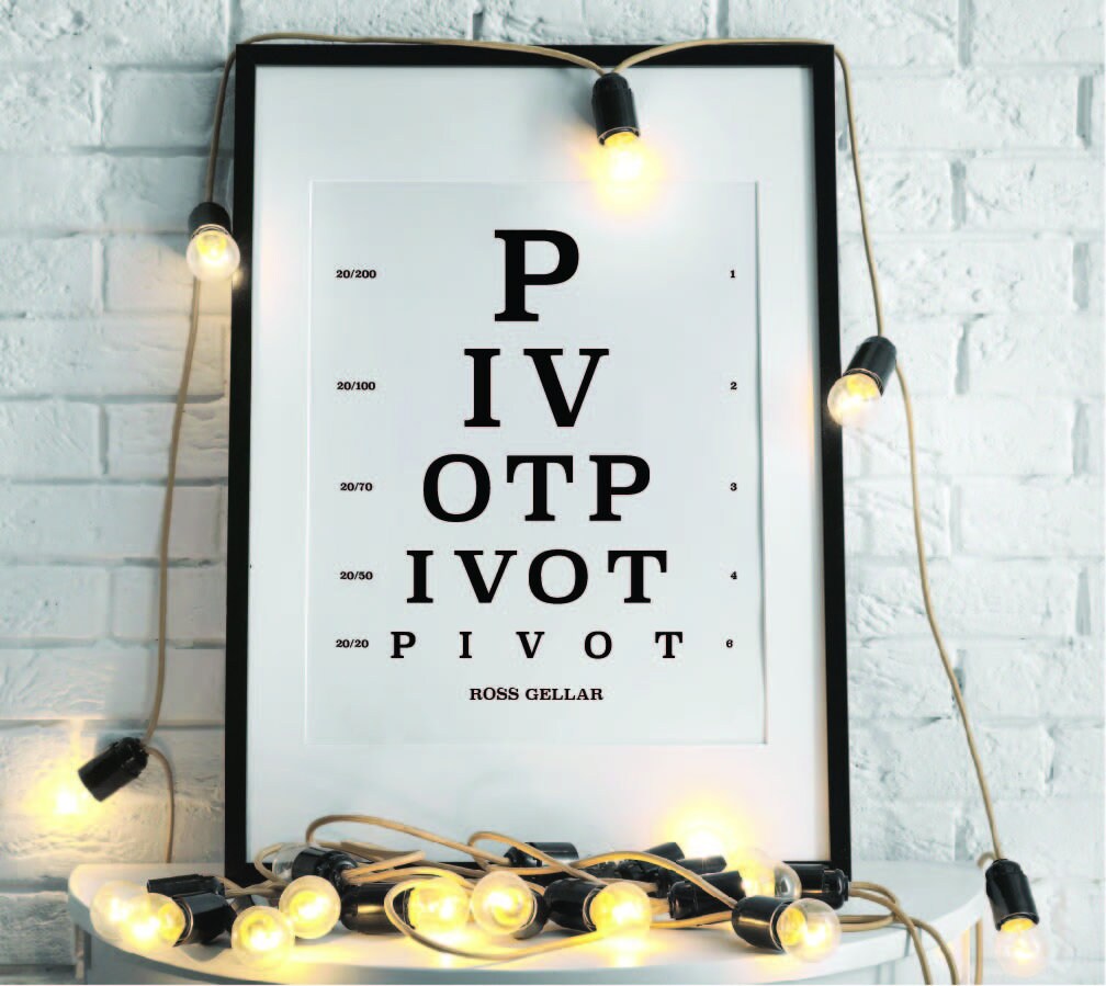 Friends Pivot Eye Chart SVG Vision Test Friends TV Show Etsy