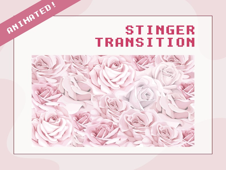 Animated Pink Flower Twitch Stinger Transition | Stream Transition ...