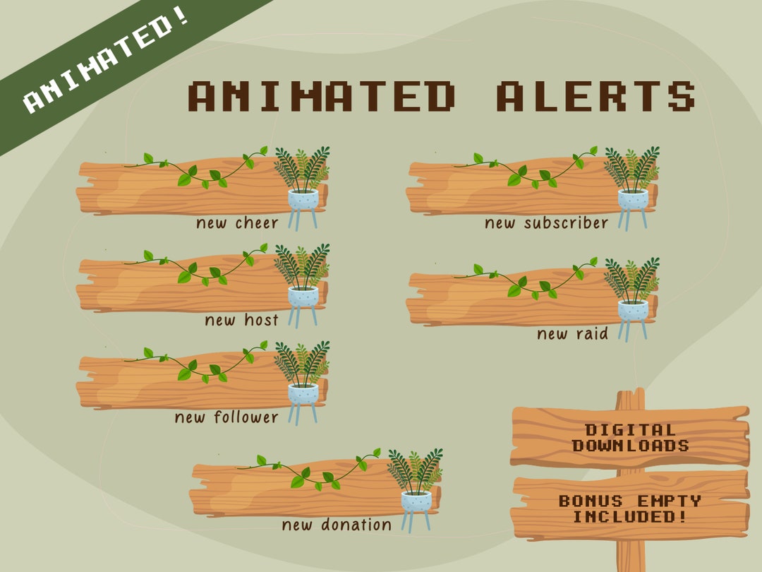 Plant Lover Twitch Stream Alerts X 6 | New Follower | New Subscriber ...