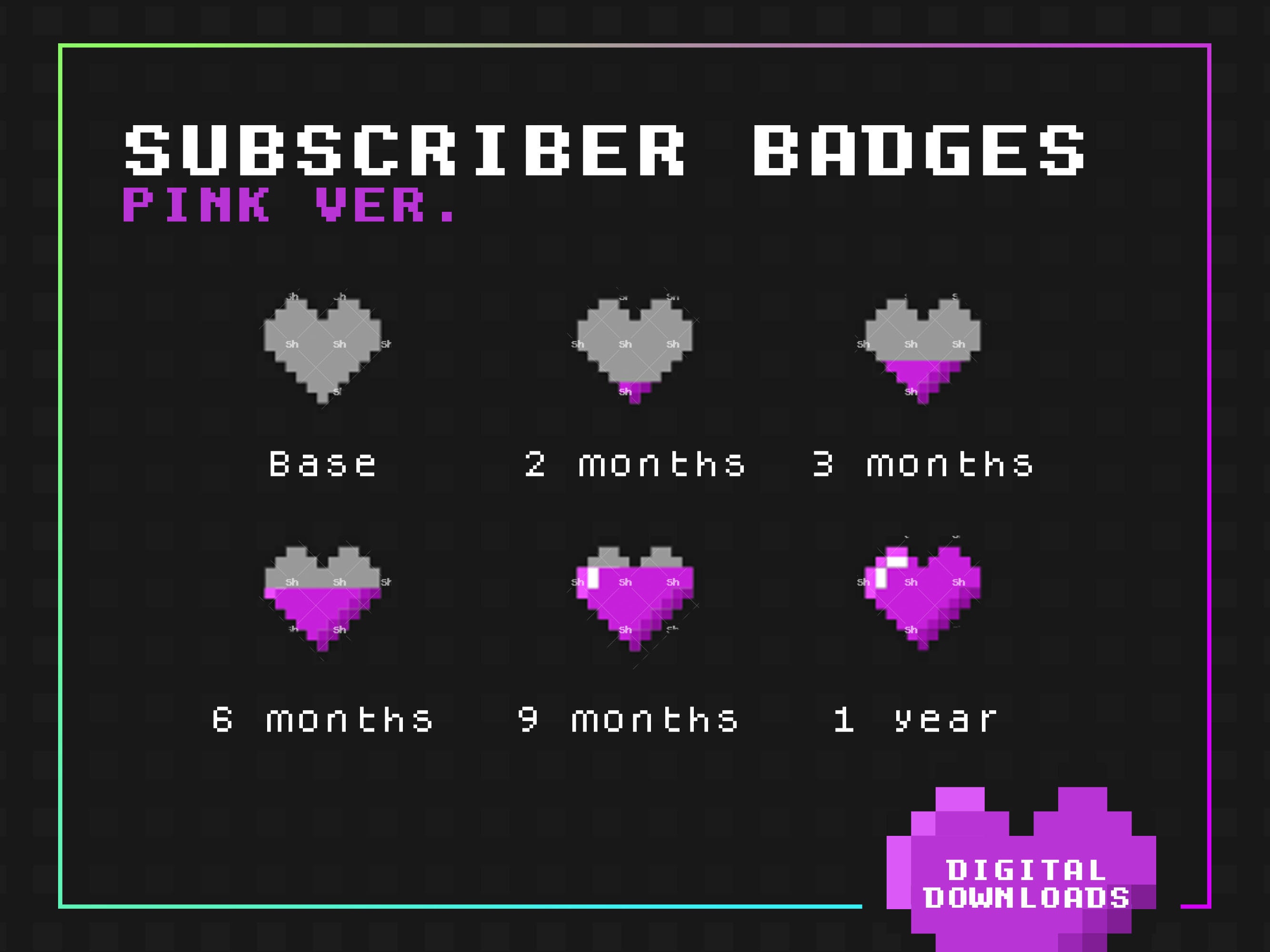 Heart Bit Badges - Twitch Cheer Badges