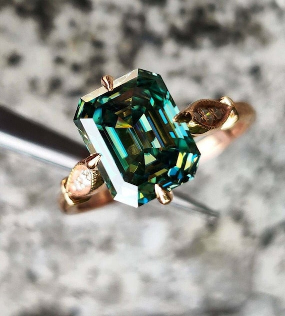 3.65ct Green Color Change Sapphire Ring 14k Gold Size 8.5-8.75 Solitai –  Jewelryauthority