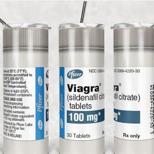 Viagra 20 oz skinny tumbler, Funny Tumbler/Great Gift - Viagra Label