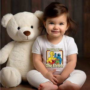 Sesame Street T-Shirt – Everything I Know I Learned on the Streets – Elmo Birthday Shirt – Cookie Monster – Big Bird Toddler Tee