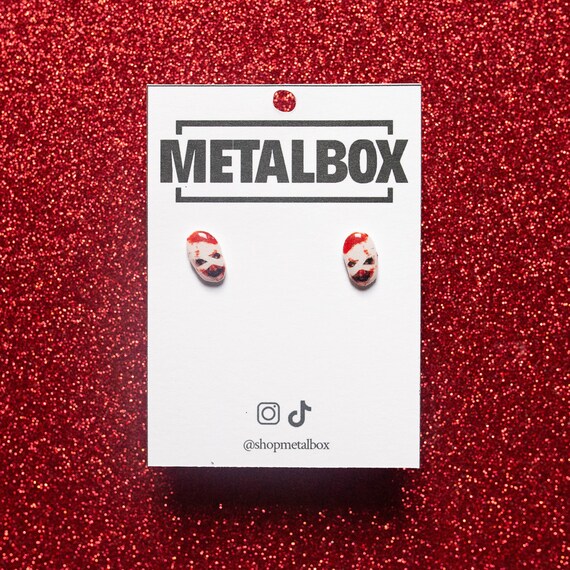 Slipknot Clown Shawn Crahan Vol. 3 Mask Stud Earrings Etsy