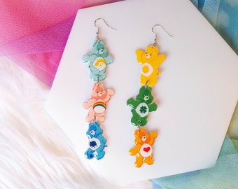 Care Bears Countdown Stacked Resin Statement Earrings