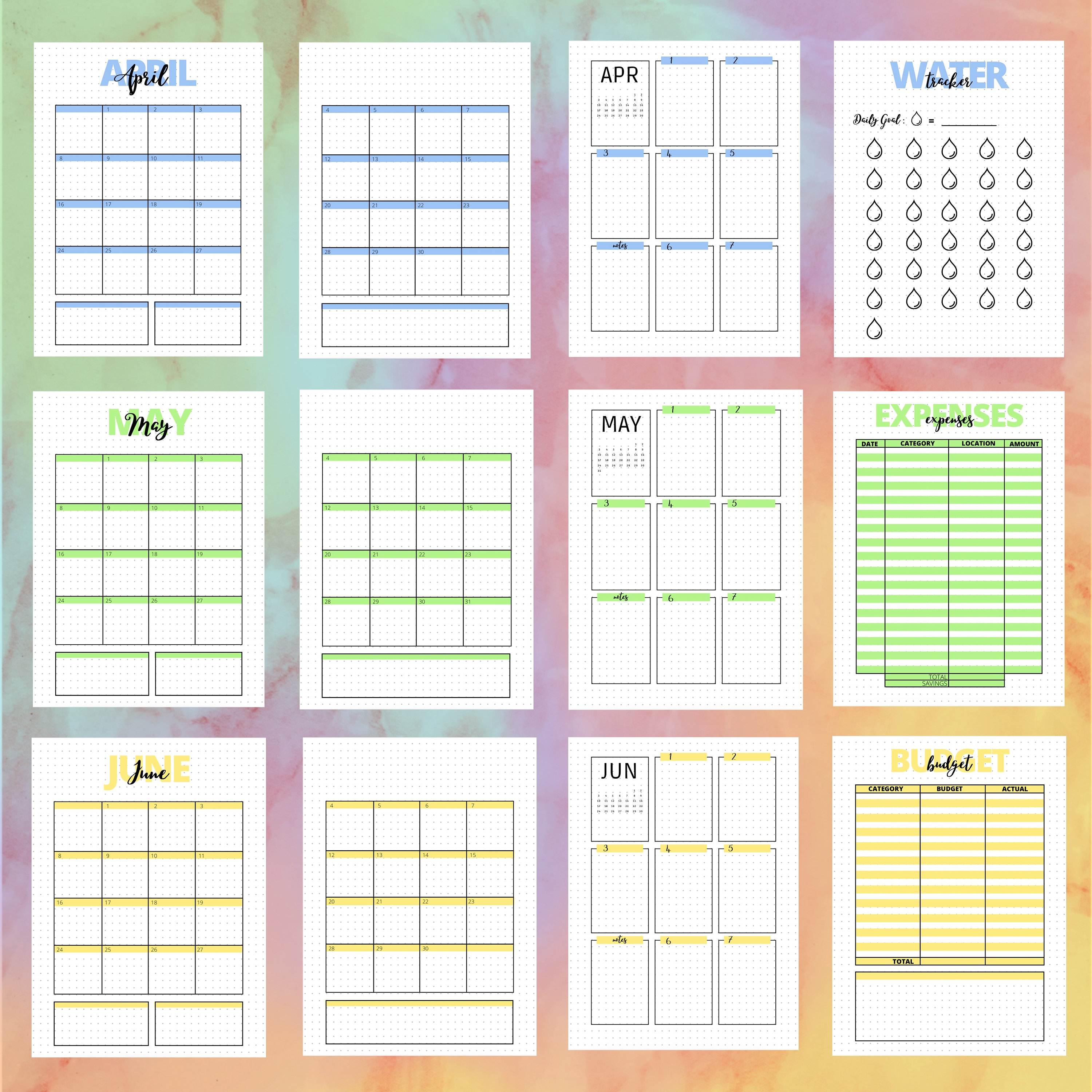 Bullet Journal Printable Starter Pack Bullet Journal Bundle - Etsy