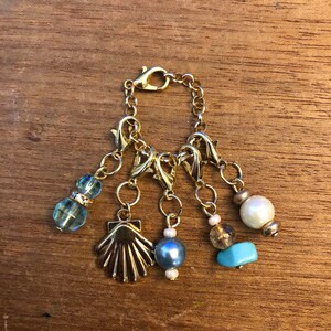 Handmade Lobster Clasp Sea Themed Stitch Markers  043