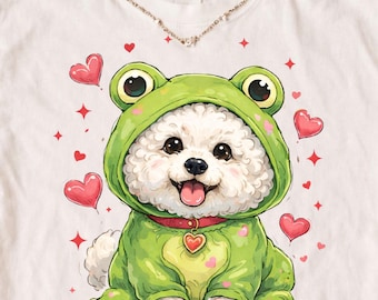 Frog Dog PNG | Puppy Clipart, Valentine's Day (Digital Download)