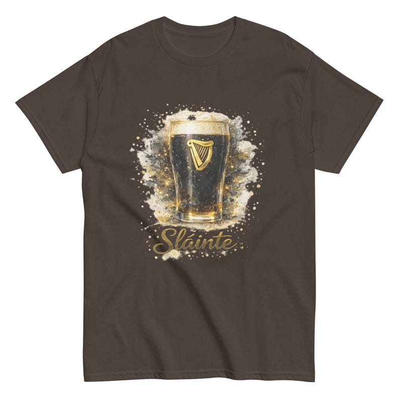 St. Patrick’s Day Tshirt | “Sláinte” Guinness Pint Design, Irish Pub Style Crewneck