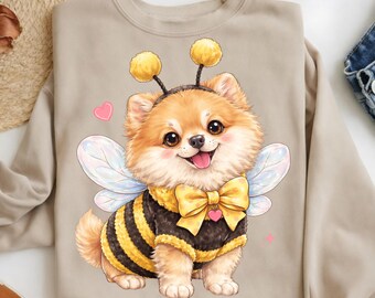 Bee PNG, Dog PNG, Pomeranian Clipart, Bumblebee Costume, Digital Download
