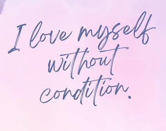 Mental Health Affirmation Cards, Self-Love, Emotional Healing (Digital Download)