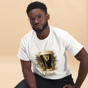 St. Patrick’s Day Tshirt | “Sláinte” Guinness Pint Design, Irish Pub Style Crewneck