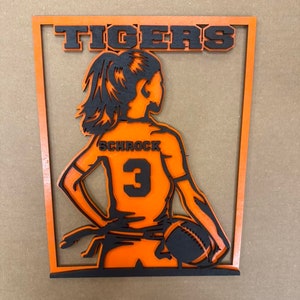 Flagge Fußball individuelles 3D-Schichtschild personalisieren Sie Ihr individuelles Schild