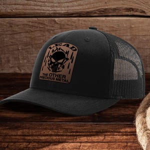 Lead the other metal Richardson 112 Mesh Back Trucker Hat  patch funny line man