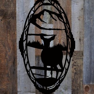 Deer Metal Sign, Cabin, Wall, Home, Outdoor, Mountain