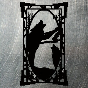 Wolf Metal Sign, Cabin, Wall, Home, Outdoor, Mountain