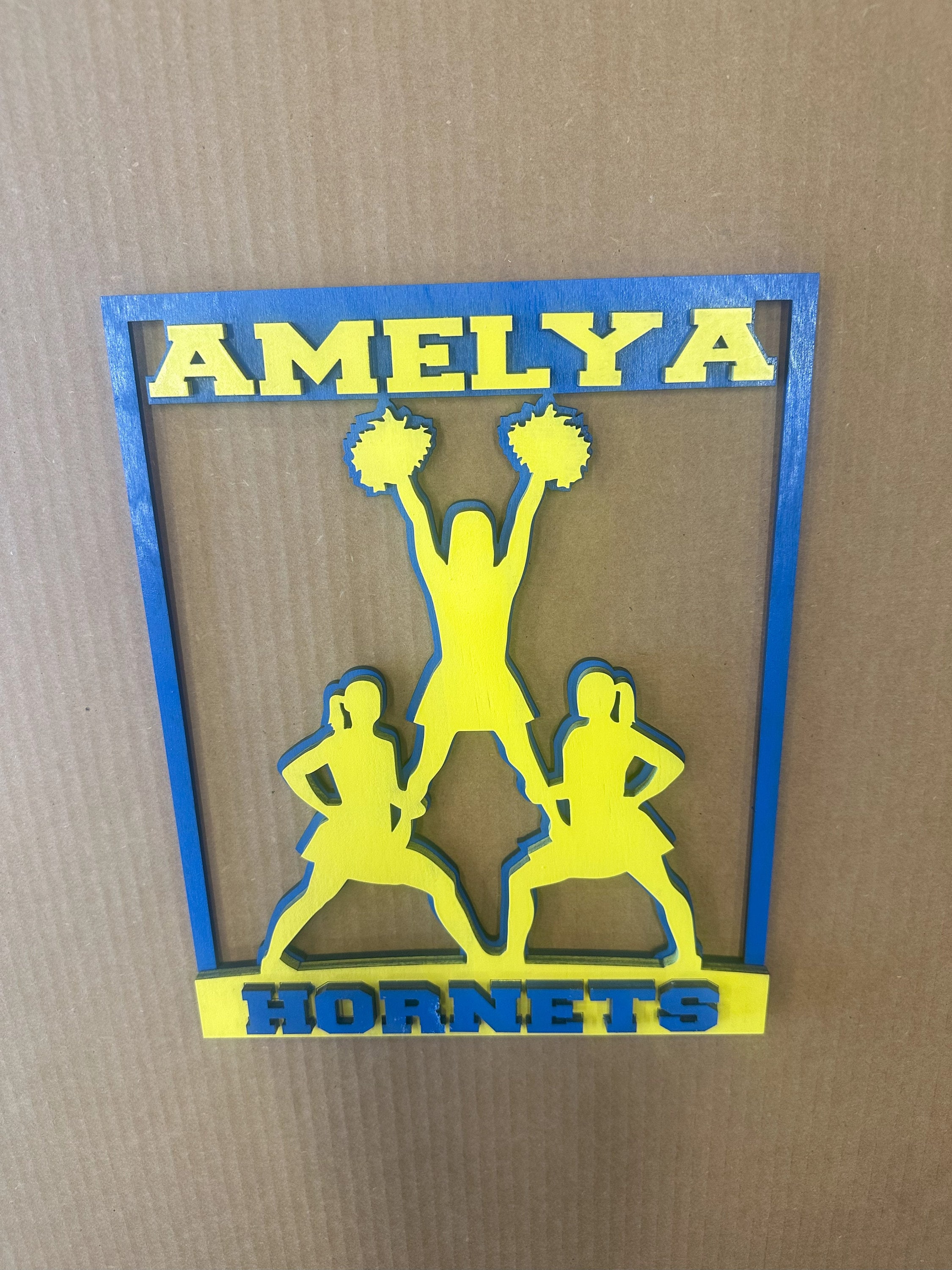 Cheerleader Custom 3d Layered Sign Personalize Custom Sign - Etsy