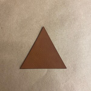 3&quot; x 3&quot; leather patches triangle Blank Leather Patches , PU leather patch, Faux Leather tags