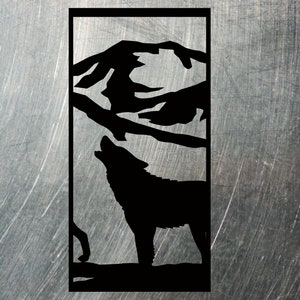 Wolf Metal Sign, Cabin, Wall, Home, Outdoor, Mountain