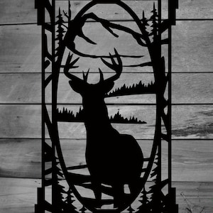 Deer Metal Sign, Cabin, Wall, Home, Outdoor, Mountain
