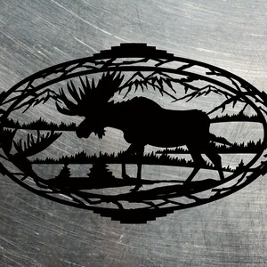 Moose Metal Sign, Cabin, Wall, Home, Outdoor, Mountain