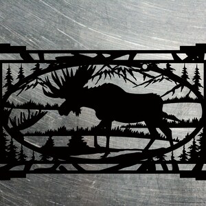 Moose Metal Sign, Cabin, Wall, Home, Outdoor, Mountain