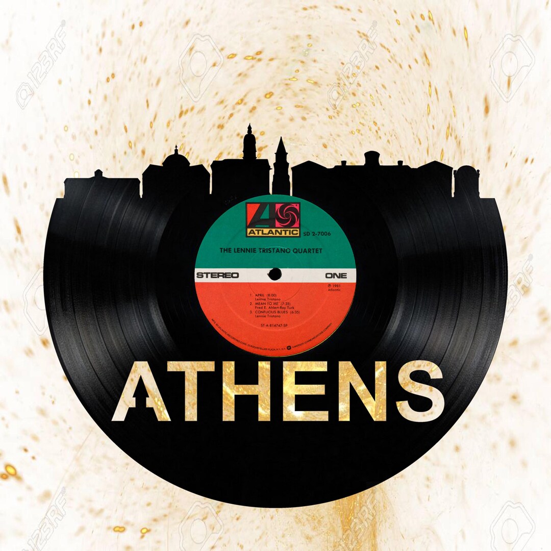 Athens Georgia Skyline Vinyl Record Art Cut From a Actual Vinyl Record ...