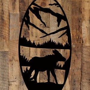 Moose Metal Sign, Cabin, Wall, Home, Outdoor, Mountain