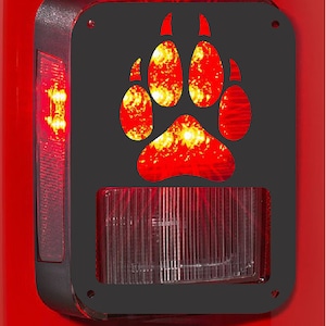 paw print wolf Tail light cover taillight covers