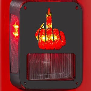 middle finger Girls nails Tail light cover taillight covers