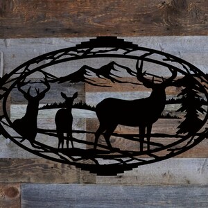 Deer Metal Sign, Cabin, Wall, Home, Outdoor, Mountain