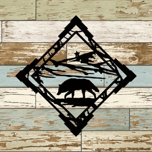 Wolf Metal Sign, Cabin, Wall, Home, Outdoor, Mountain