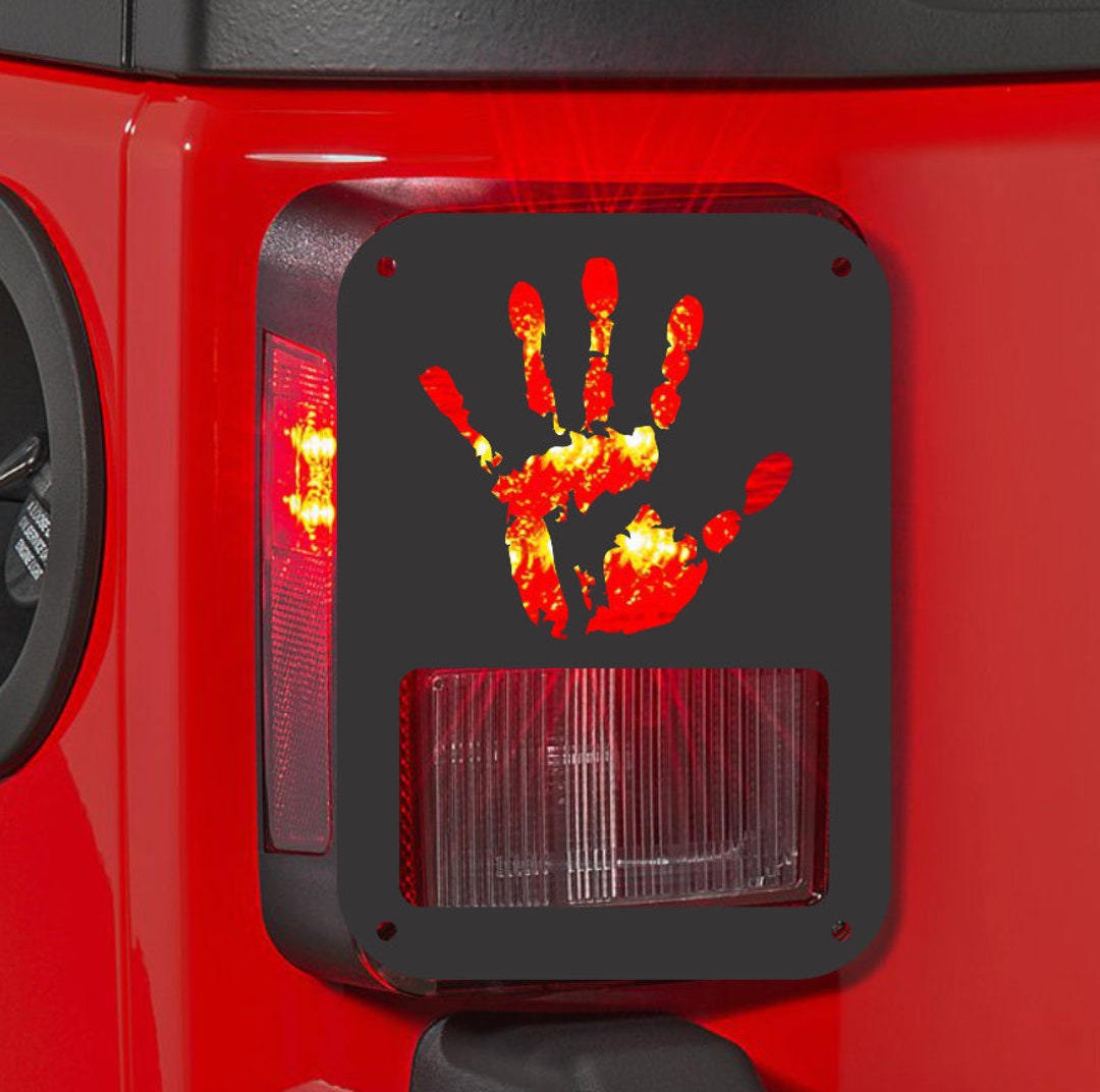 Handprint Tail Light Cover Taillight Covers Etsy