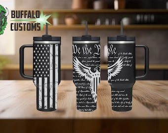 We the People eagle engrave wrap file SVG for 40oz 20oz 22oz Tumbler/Water Bottle Digital File ONLY engrave sublimation or vinyl