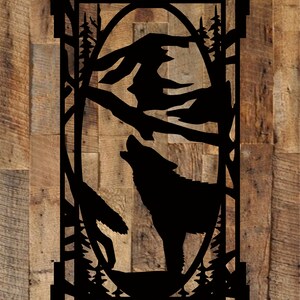 Wolf Metal Sign, Cabin, Wall, Home, Outdoor, Mountain