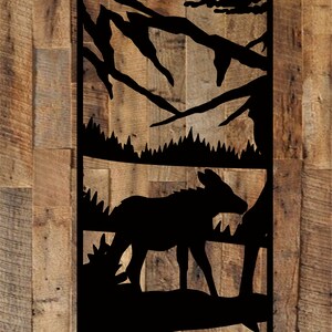 Moose Metal Sign, Cabin, Wall, Home, Outdoor, Mountain
