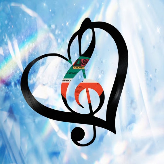 Music Note Vinyl Record Art Cut From a Actual Vinyl Record - Etsy
