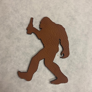 Yeti Bigfoot lädermärken Tomma lädermärken, PU-lädermärken, etiketter i konstläder