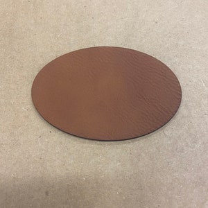3" x 2" leather patches oval Blank Leather Patches , PU leather patch, Faux Leather tags