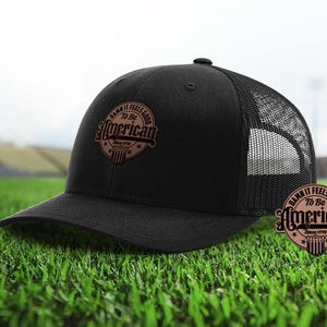 American Richardson 112 Mesh Back Trucker Hat patch feels good to be a