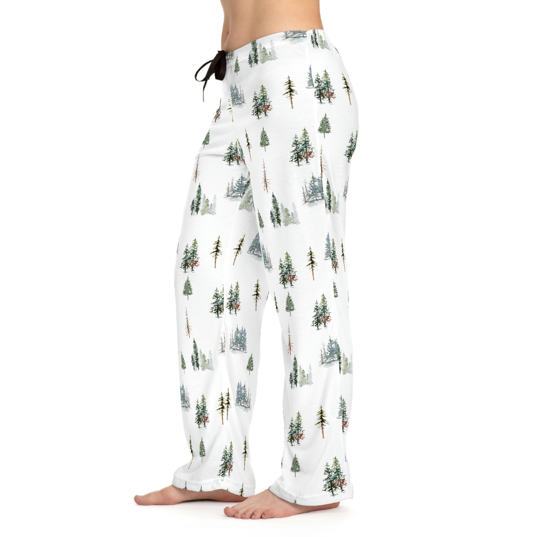 Forest Trees Custom Pajama Pants Women's Pajama Pants Winter Holiday ...