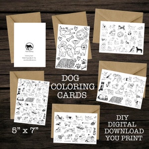 Perros divertidos Tarjeta de perro Día de San Valentín Aniversario Cumpleaños Imprimible DIY Descarga instantánea Pensando en ti Gracias Invitación Cachorro lindo