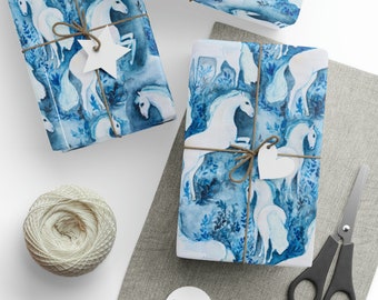 Horse Wrapping Paper Gift Wrap Horse Lovers Christmas Paper Birthday Baby Shower Decorative Paper Custom Equine