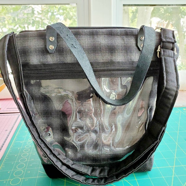 Display tote bag with clear pockets, direct sales crossbody bag, product work bag, hand bag, advertise lipsense bag, everyday purse pockets