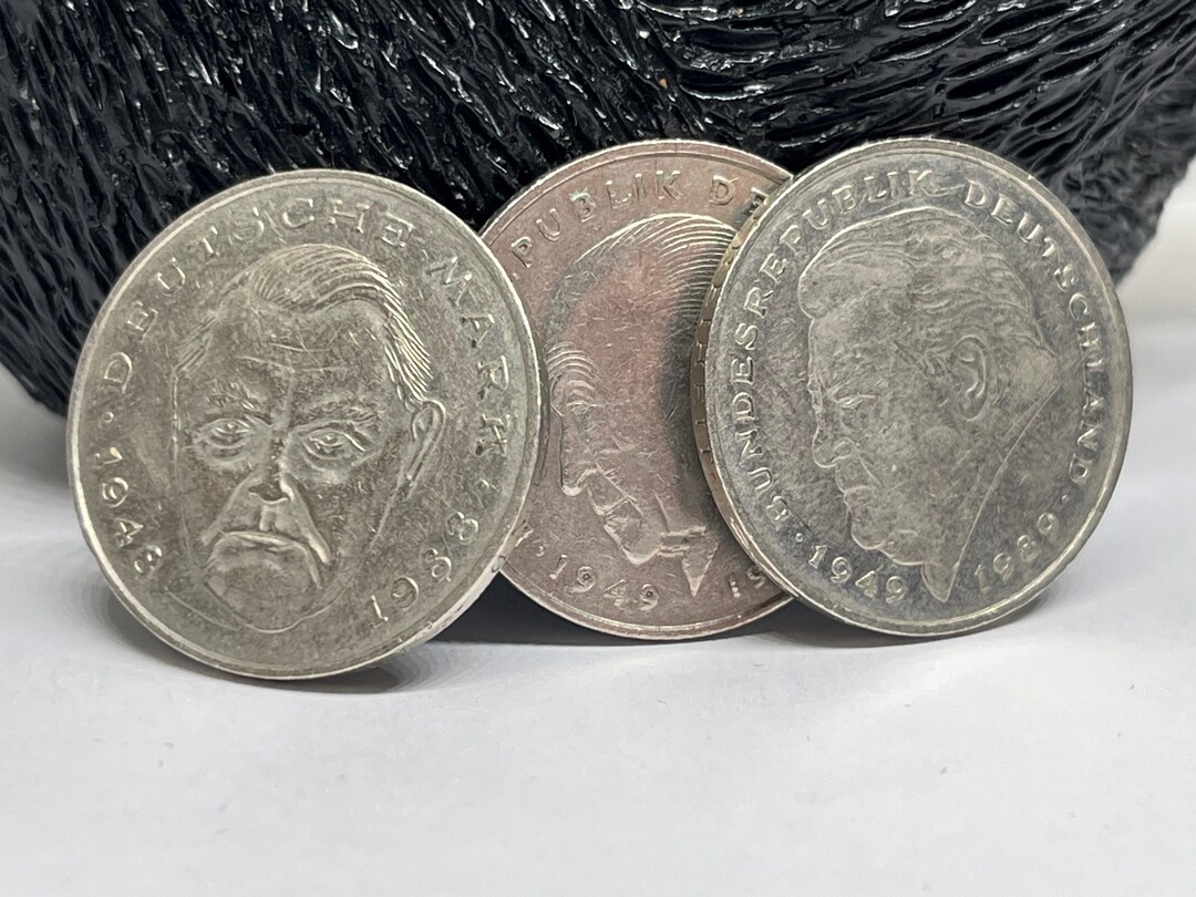 2 Mark Coin Set West Germany | 1973 G 1988 G 1992 J | Deutsche Mark ...