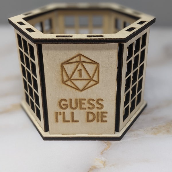 Dice Jail SVG File, Laser, Tabletop, Dice, D20, Gaming, Gift, RPG, DM