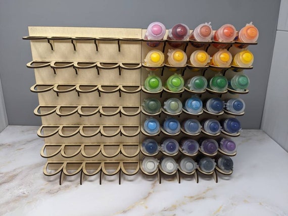 STL file Craft Paint Modular Paint Bottle Rack/Organizer/Holder