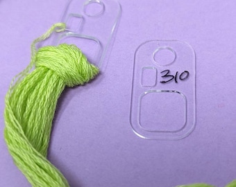 Mini Floss Drops Ultra Thin Acrylic Embroidery Thread Organizers