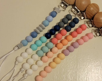 Cutebility Baby Pacifier Clip Pacifier Chain Panda Shape Hand Made Cute Colourful Beads Dummy Clip Baby Soother Holder for Baby Kid Green